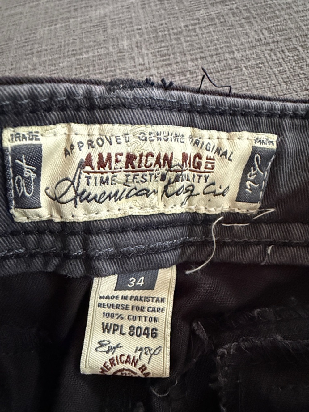 NWT Mens AMERICAN RAG Cargo Shorts Black Size 34 with Destructed Belt - Picture 9 of 13